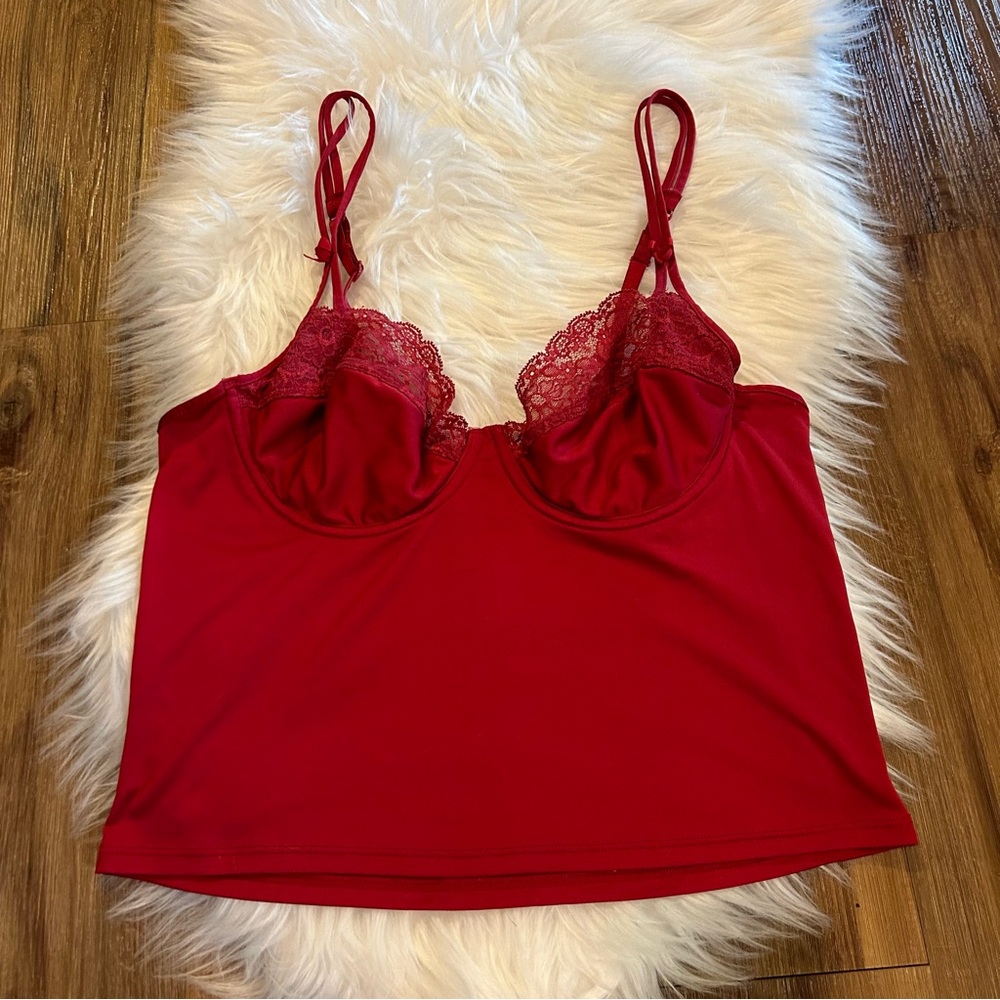 Y2K Victoria’s Secret Red camisole tank top size large